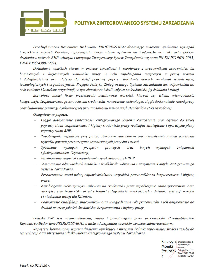 Polityka Zintegrowanego Systemu Zarządzania